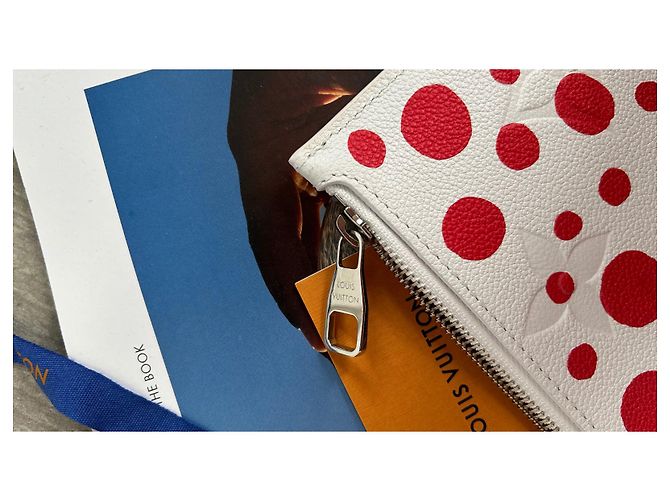 Pochette neverfull Louis Vuitton Kusama Bianco Rosso - vista 7