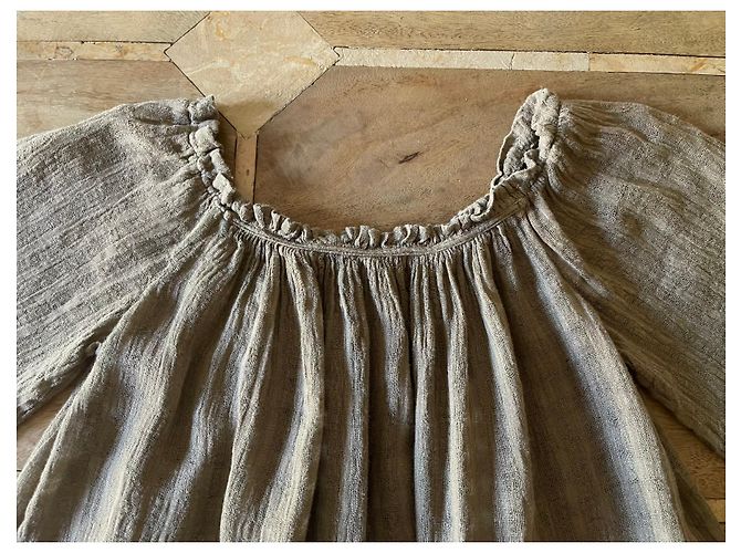Taupe-beiges Leinentop Sita Murt T.36 - Ansicht 3