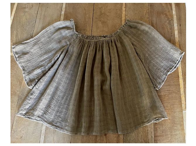 Taupe-beiges Leinentop Sita Murt T.36 - Ansicht 8