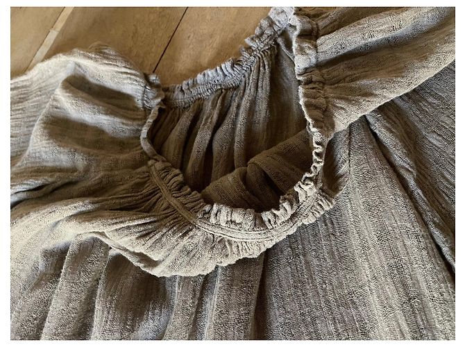 Taupe-beiges Leinentop Sita Murt T.36 - Ansicht 9