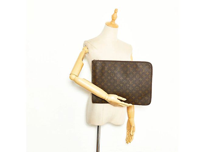 Louis Vuitton Monogramma Poche Documenti M53456 Marrone - vista 9