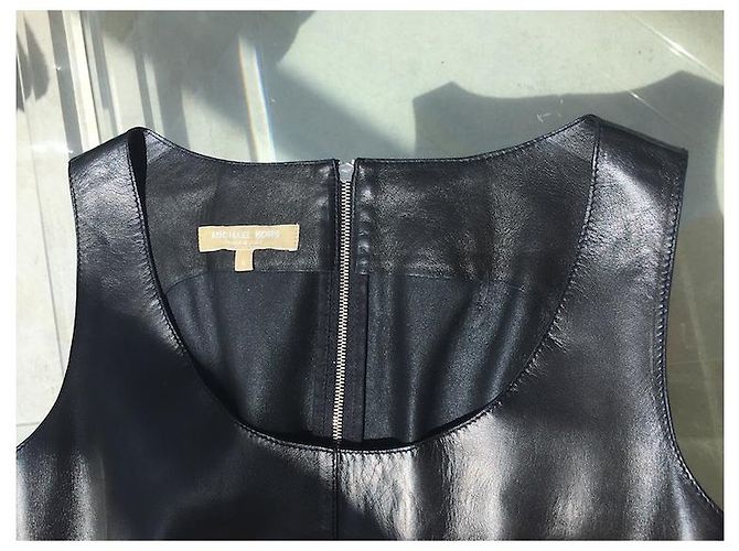 Vestido de cuero Michael Kors 1 línea de pasarela Negro - vista 4
