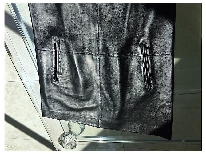 Vestido de cuero Michael Kors 1 línea de pasarela Negro - vista 5