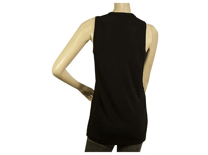 Neil Barrett T-shirt débardeur noir longue longueur sans manches Taille S - vue 2