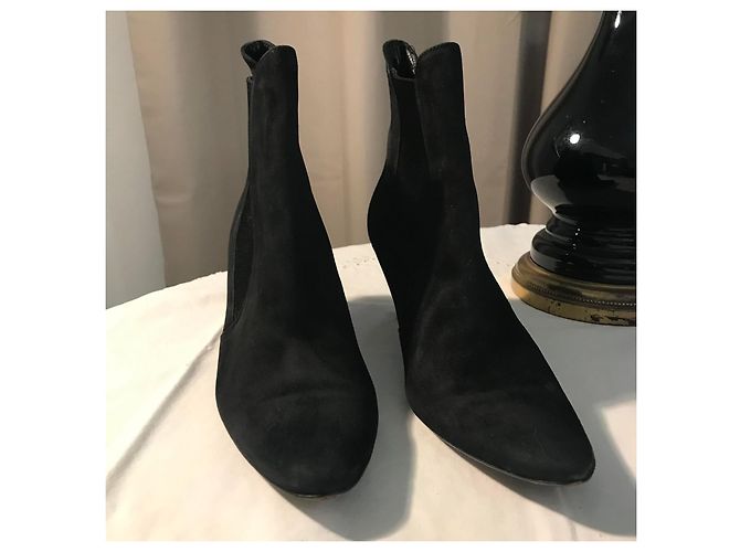Miu Miu BOTINES TACÓN PEQUEÑO Ébano - vista 2