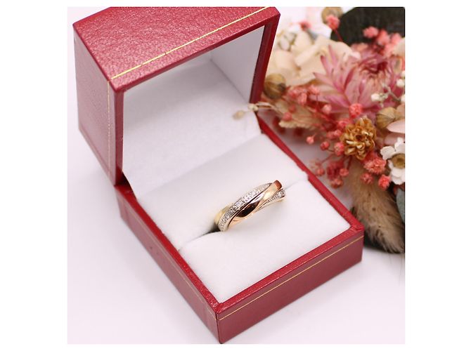 Autre Marque Squillare 3 ori 750%o stile anelli ad incastro e diamanti Gold hardware - vista 3