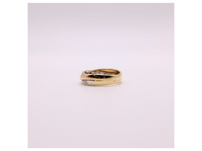 Autre Marque Squillare 3 ori 750%o stile anelli ad incastro e diamanti Gold hardware - vista 5