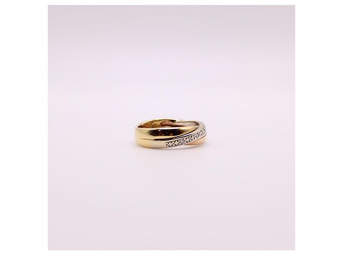 Autre Marque Squillare 3 ori 750%o stile anelli ad incastro e diamanti Gold hardware - vista 7