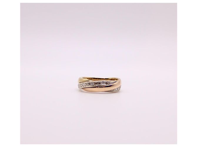 Autre Marque Squillare 3 ori 750%o stile anelli ad incastro e diamanti Gold hardware - vista 9