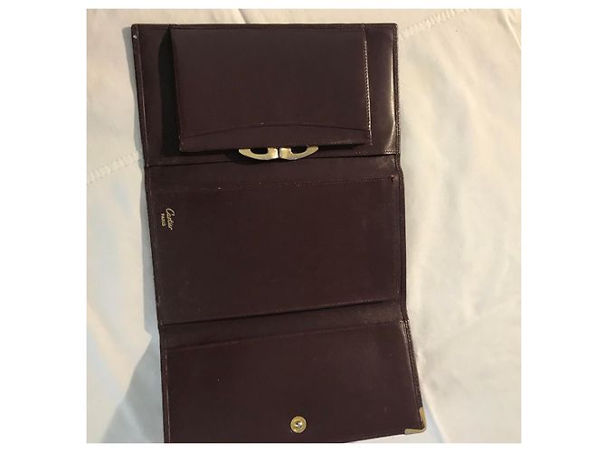Cartera Cartier Cryptic de piel rojo oscuro Burdeos - vista 2