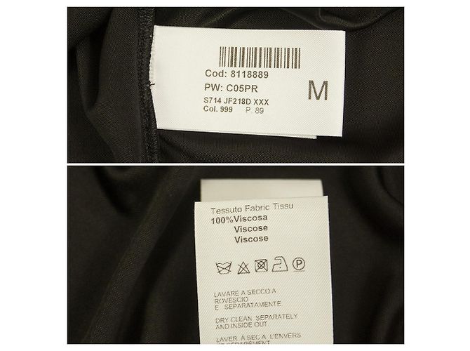 Dondup Schwarz Viskose Open Back Bow Bluse Kurzarm Top Größe M - Ansicht 4