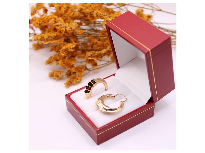 Autre Marque Orecchini a cerchio in oro rosa 750%O Gold hardware - vista 6