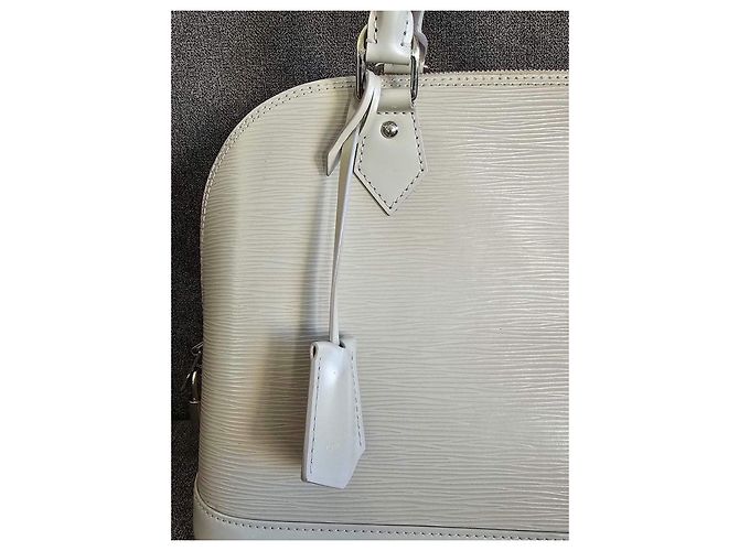 Alma Borsa Louis Vuitton bianca in pelle Epi Bianco - vista 3