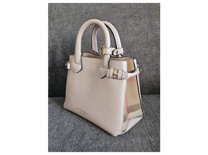 Borsa Burberry in pelle beige - vista 2