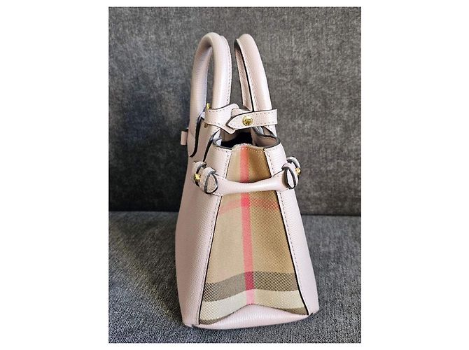 Borsa Burberry in pelle beige - vista 3