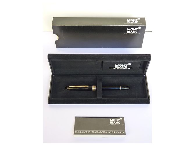 Montblanc Meisterstuck Solitaire Penna Stilografica Nera Oro Nero - vista 2