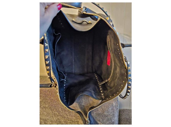 Borsa Valentino in pelle nera Nero - vista 7
