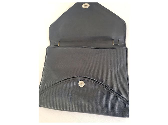 Pochette Fendi in pelle blu navy - vista 11
