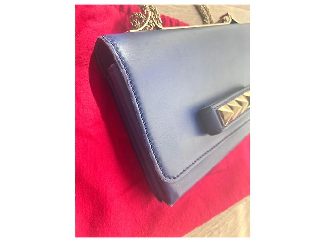 Borsa Valentino Garavani Rockstud in pelle blu - vista 10