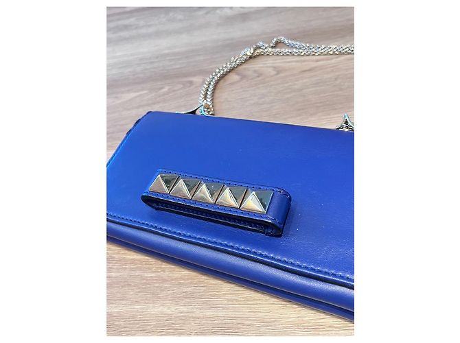 Borsa Valentino Garavani Rockstud in pelle blu - vista 2