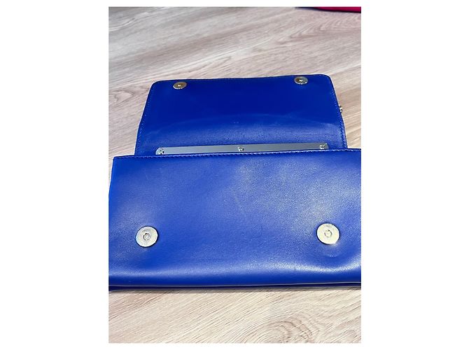 Borsa Valentino Garavani Rockstud in pelle blu - vista 7