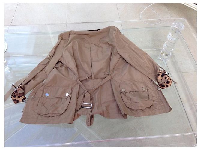 Parka Dolce & Gabbana Caqui Estampado de leopardo - vista 4