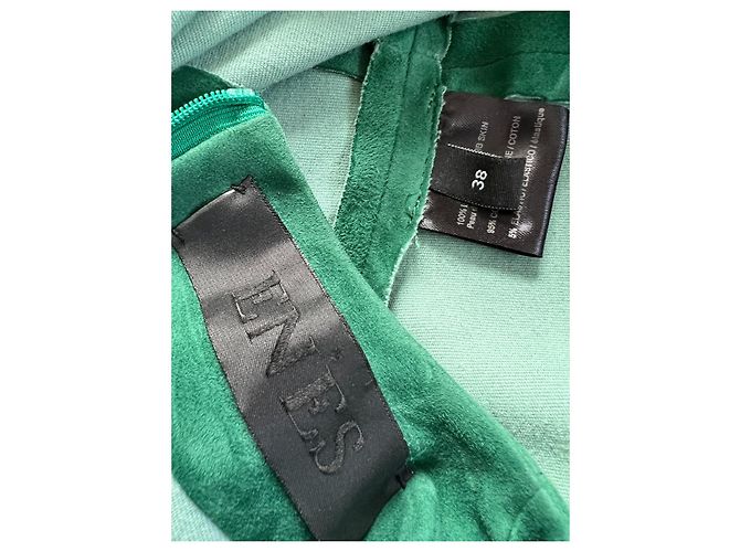 Enes Kleid aus Wildleder in Grün - Ansicht 5