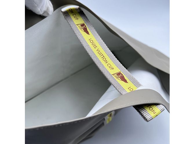 Louis Vuitton 2003 LV Cup Limited Edition Grey Vinyl Tote Shopper