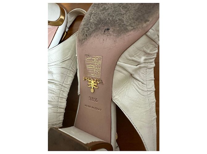 Sandali Prada in pelle beige - vista 7