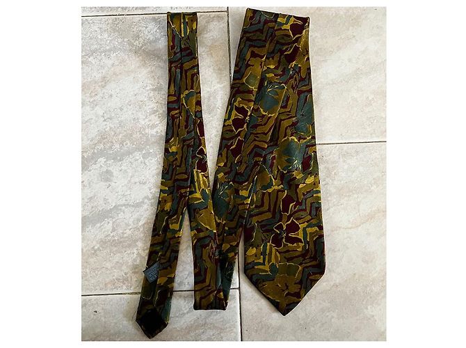 Fendi Silk Multicolor Abstract Floral Pattern Tie Multiple colors - view 2