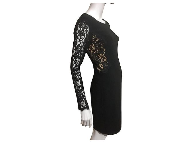 Diane Von Furstenberg Vestido ilusión de encaje de DvF India Negro - vista 2