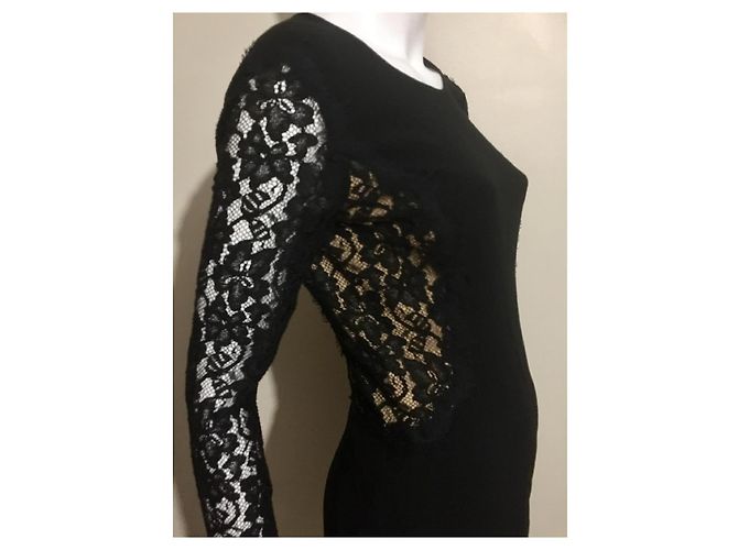 Diane Von Furstenberg Vestido ilusión de encaje de DvF India Negro - vista 3