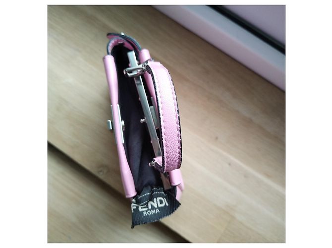 Borsa Fendi Peekaboo Micro in pelle rosa - vista 3
