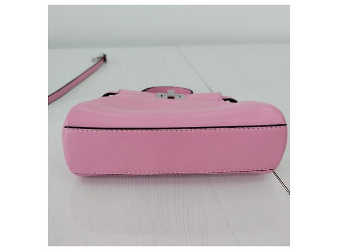 Borsa Fendi Peekaboo Micro in pelle rosa - vista 4
