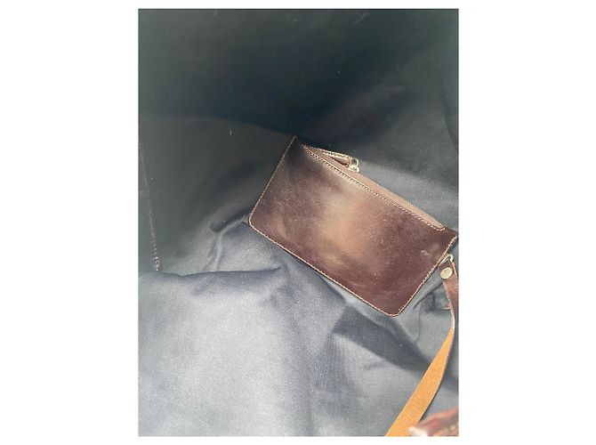 Shopper Fendi in tela marrone - vista 7