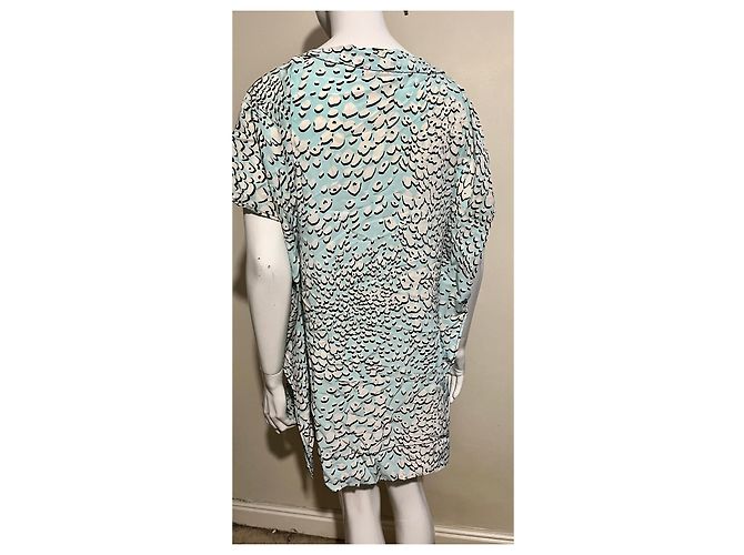 Diane Von Furstenberg Vestido caftán de seda DvF Beonica "Leopard Rain Spots Halo Mist" Multicolor - vista 2