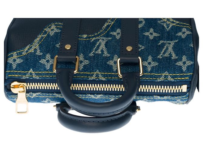 Louis Vuitton BORSONE DA VIAGGIO KEEPALL IN DENIM BLU - 133217934 - vista 10