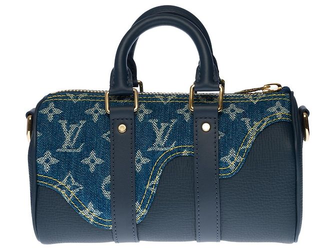 Louis Vuitton BORSONE DA VIAGGIO KEEPALL IN DENIM BLU - 133217934 - vista 2