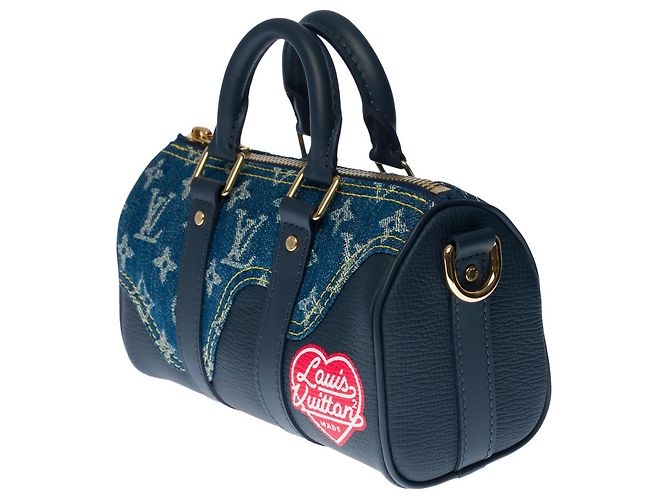 Louis Vuitton BORSONE DA VIAGGIO KEEPALL IN DENIM BLU - 133217934 - vista 4