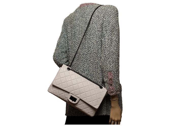 Mademoiselle Borsa Chanel 2.55 in Pelle Bianca - 1213131000 Bianco - vista 11