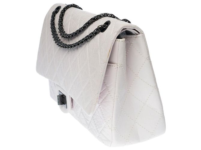 Mademoiselle Borsa Chanel 2.55 in Pelle Bianca - 1213131000 Bianco - vista 3