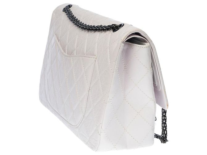 Mademoiselle Borsa Chanel 2.55 in Pelle Bianca - 1213131000 Bianco - vista 4