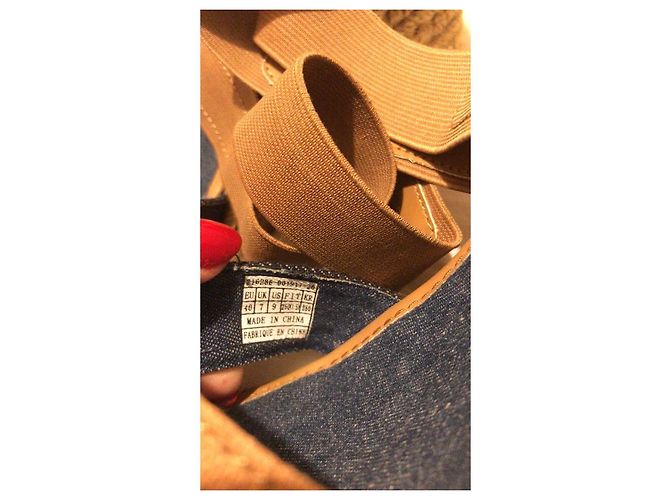 Sandali con zeppa Levi's in denim blu - vista 2