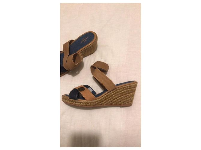 Sandali con zeppa Levi's in denim blu - vista 6