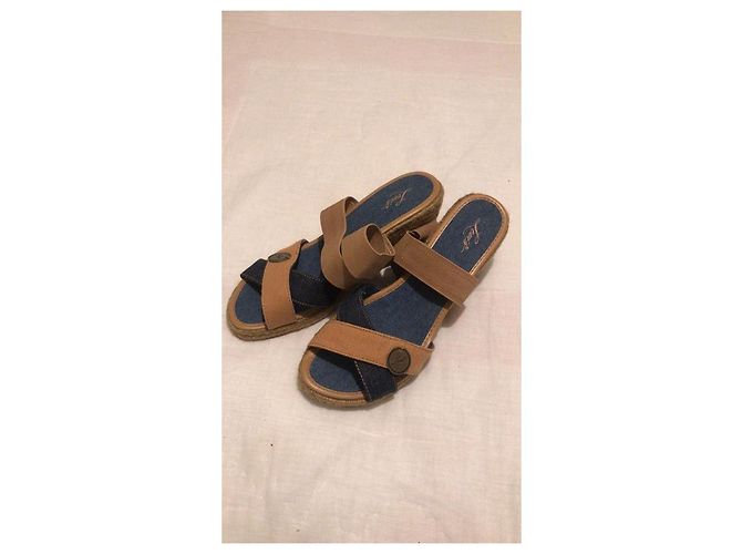 Sandali con zeppa Levi's in denim blu - vista 7