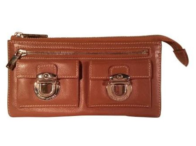 Clutch Marc Jacobs de couro cor castanho Castanha - vista 2
