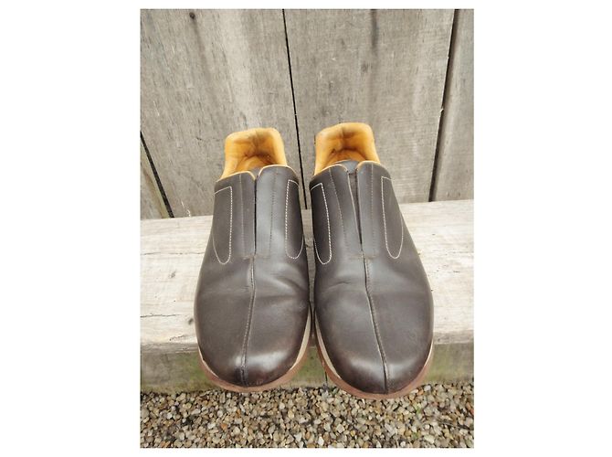 Hermès Hermes scarpe da ginnastica p 38,5 Marrone scuro - vista 3