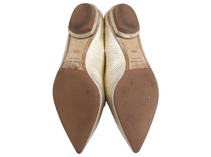 Nicholas Kirkwood Mocassini Beya in Pelle Oro D'oro Metallico - vista 5