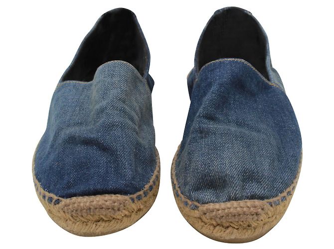 Yves Saint Laurent Espadrillas Cassandre in Denim - vista 3