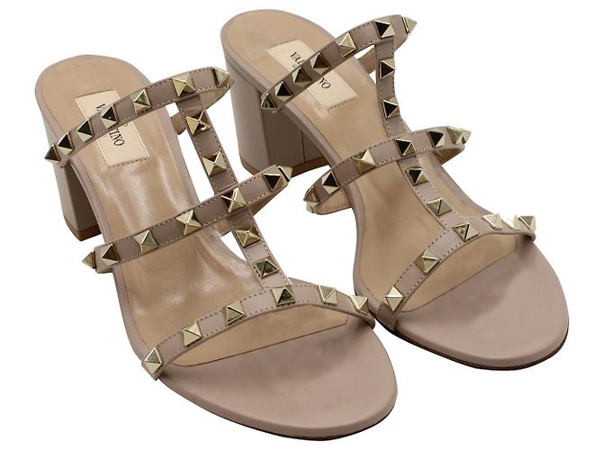 Valentino Garavani Valentino Rockstud Sandalen aus nacktem Leder - Ansicht 3